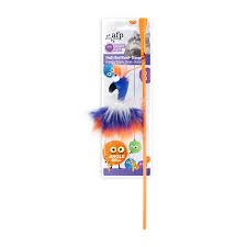 Furry Ball - Fluffy Bird Wand - Orange - Black Dog Panamá 