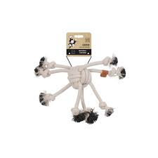 COTO ECO ROPE DOG TOYS WHITE SPIDER 38CM - Black Dog Panamá 