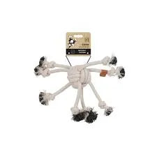 COTO ECO ROPE DOG TOYS WHITE SPIDER 38CM - Black Dog Panamá 