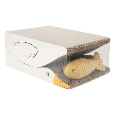 Rascador Plegable de Ganso con Juguete de Pez 70×24 cm - Black Dog Panamá 