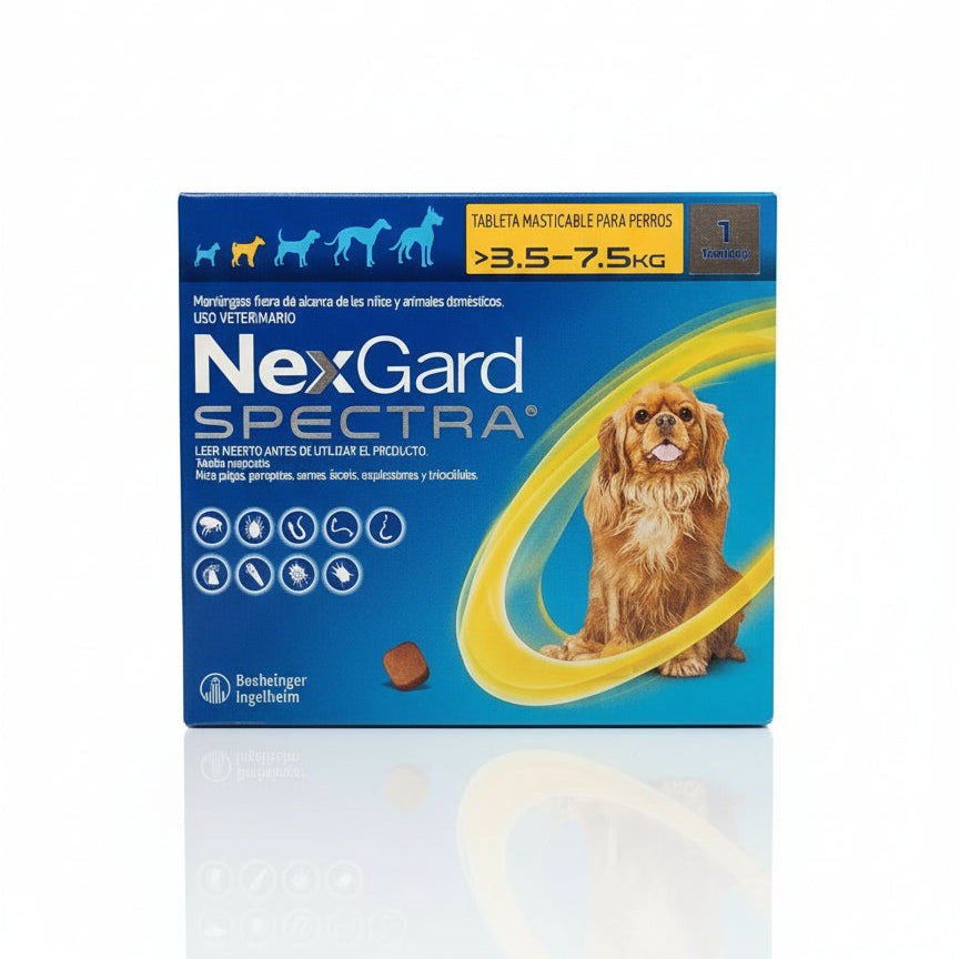 NexGard Spectra S Tableta Antiparasitaria – 3.6-7.5 kg
