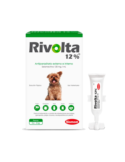 Rivolta Antiparasitario Selamectina 120mg – 2.6-5 kg