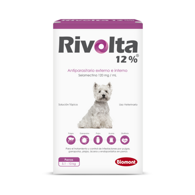 RIVOLTA  MORADO 5.1-10KG%X0.25ML (SELAMECTINA 120MG) - Black Dog Panamá 