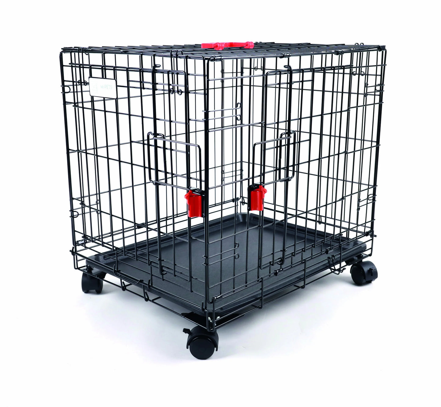 VOYAGER Wire Crate - 2 doors XL with Wheels patented SECURO lock - Black Dog Panamá 