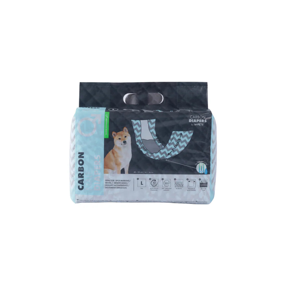 MPets Carbon Diapers Pañales Perro Macho – L / 18 pcs