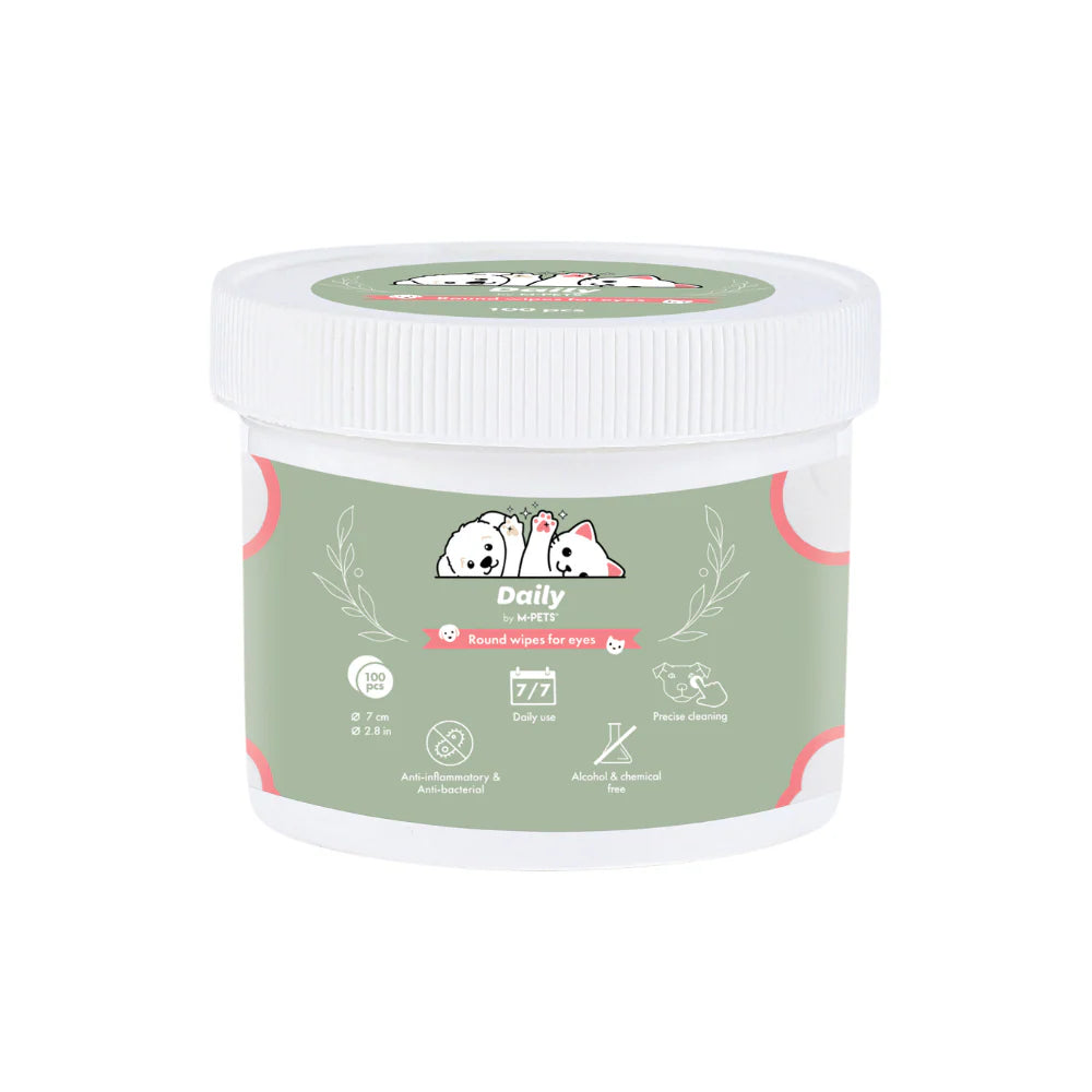 MPets Daily Round Wipes Ojos – 100 pcs