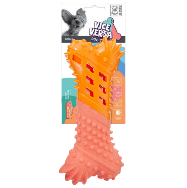 Vice Versa Dog Toy Bone - Bacon scent - Black Dog Panamá 
