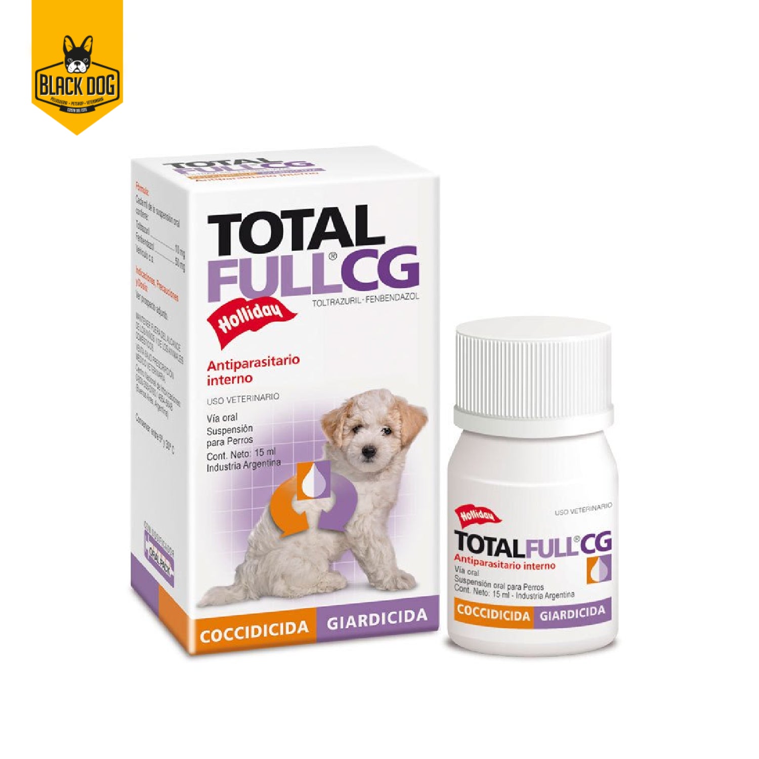 TOTAL FULL CG | Antiparasitario Perros & Gatos | Suspensión Oral | 15 ml - BlackDogPanama