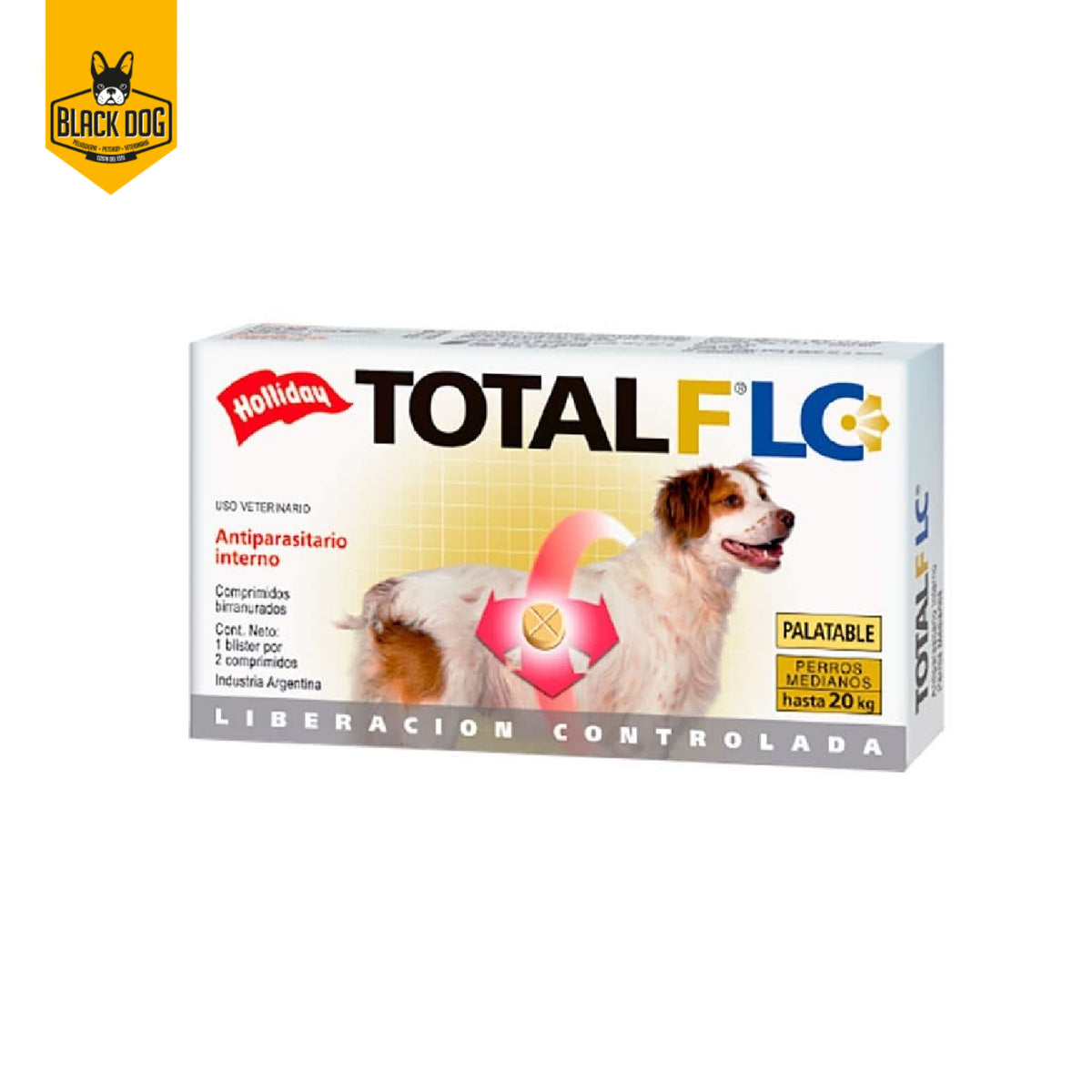 TOTAL FULL LC | Antiparasitario Perros Medianos 20 Kg | 2 Comprimidos - BlackDogPanama