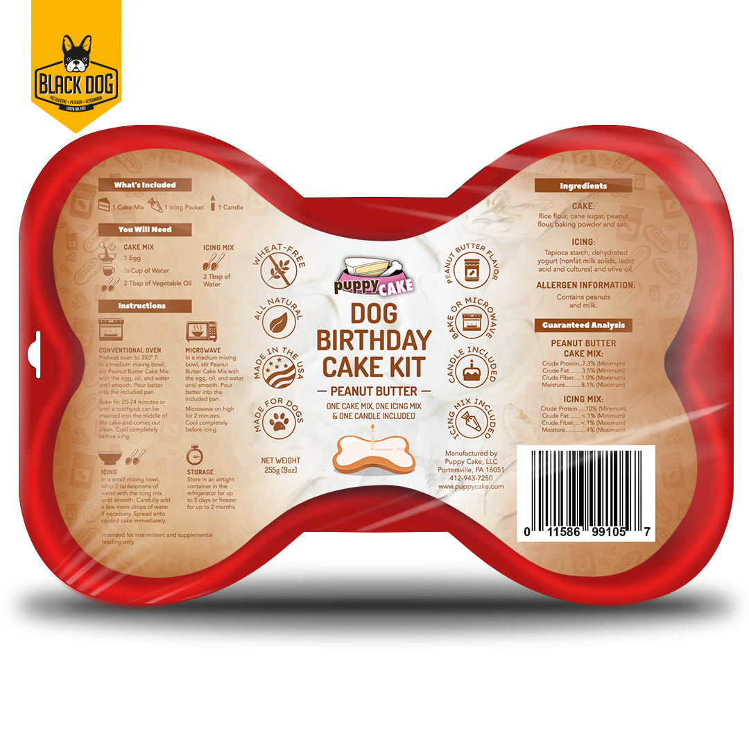PUPPY CAKE | Dog Birthday Cake Kit | Banana | Pumpkin | Peanut Butter | Red Velvet