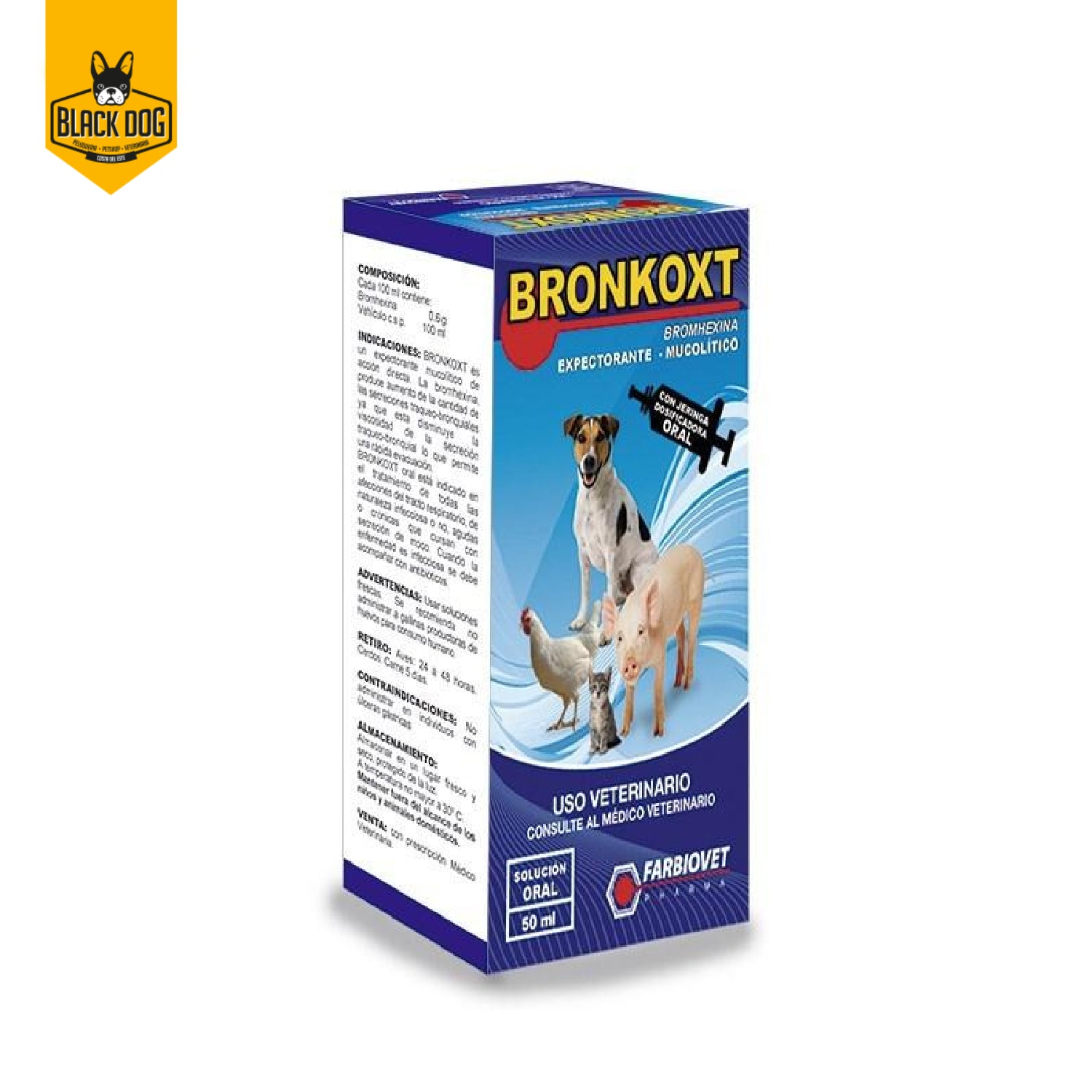 BRONKOXT | Bromhexina | Solución Oral 50ML - BlackDogPanama