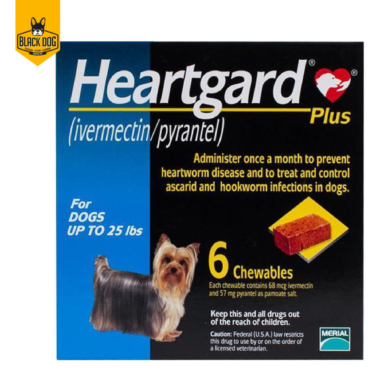 HEARTGARD | Ivermectina - Pirantel | Comprimido masticable - BlackDogPanama