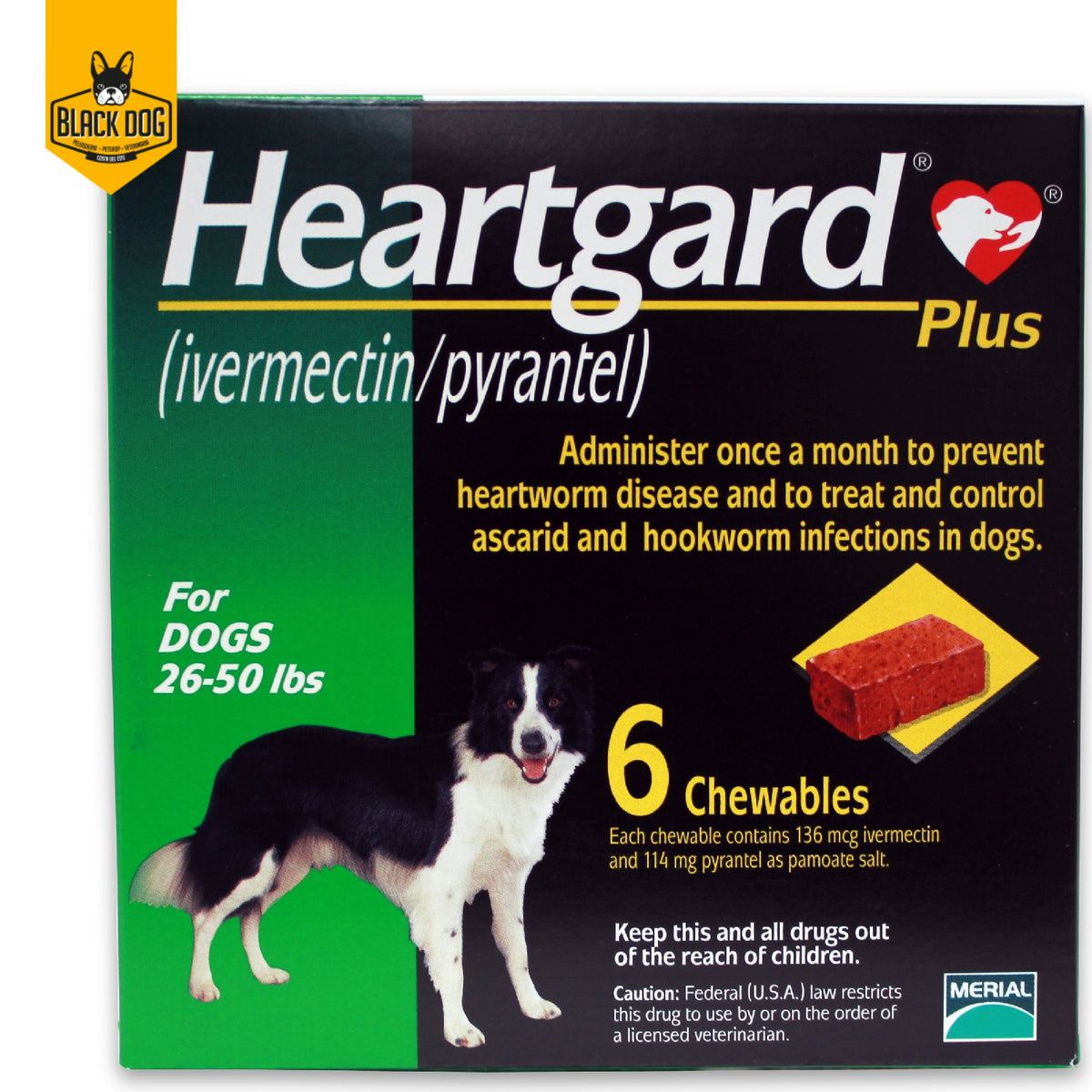 HEARTGARD | Ivermectina - Pirantel | Comprimido masticable - BlackDogPanama
