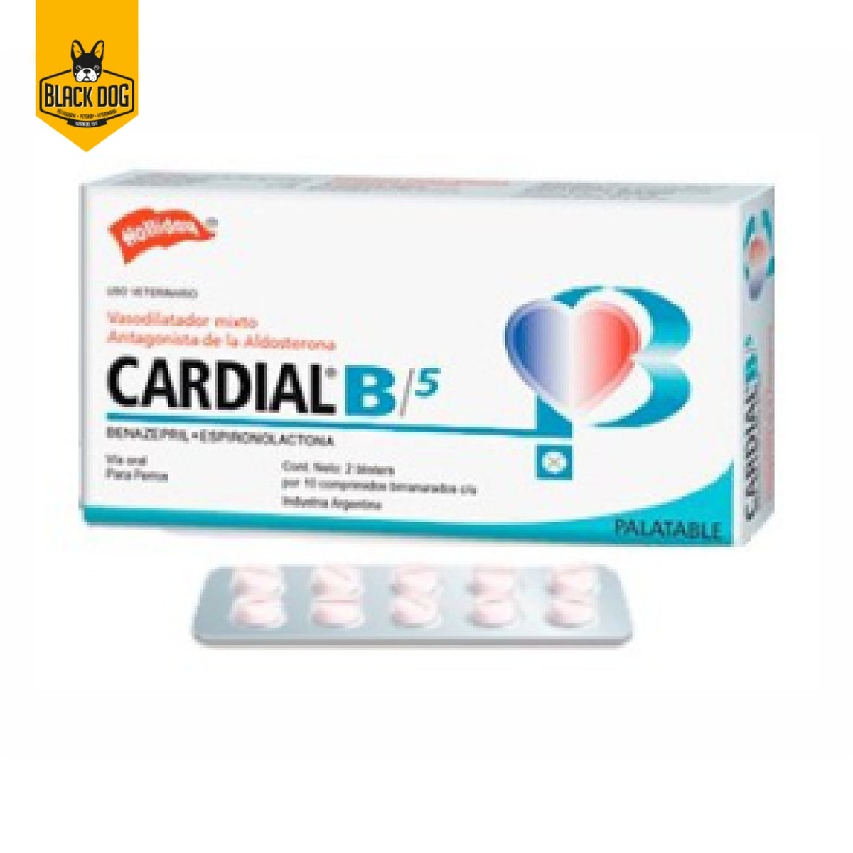 CARDIAL B | Benazepril - Espironolactona | 20 Comprimidos | B2.5 | B5 | B10 - BlackDogPanama