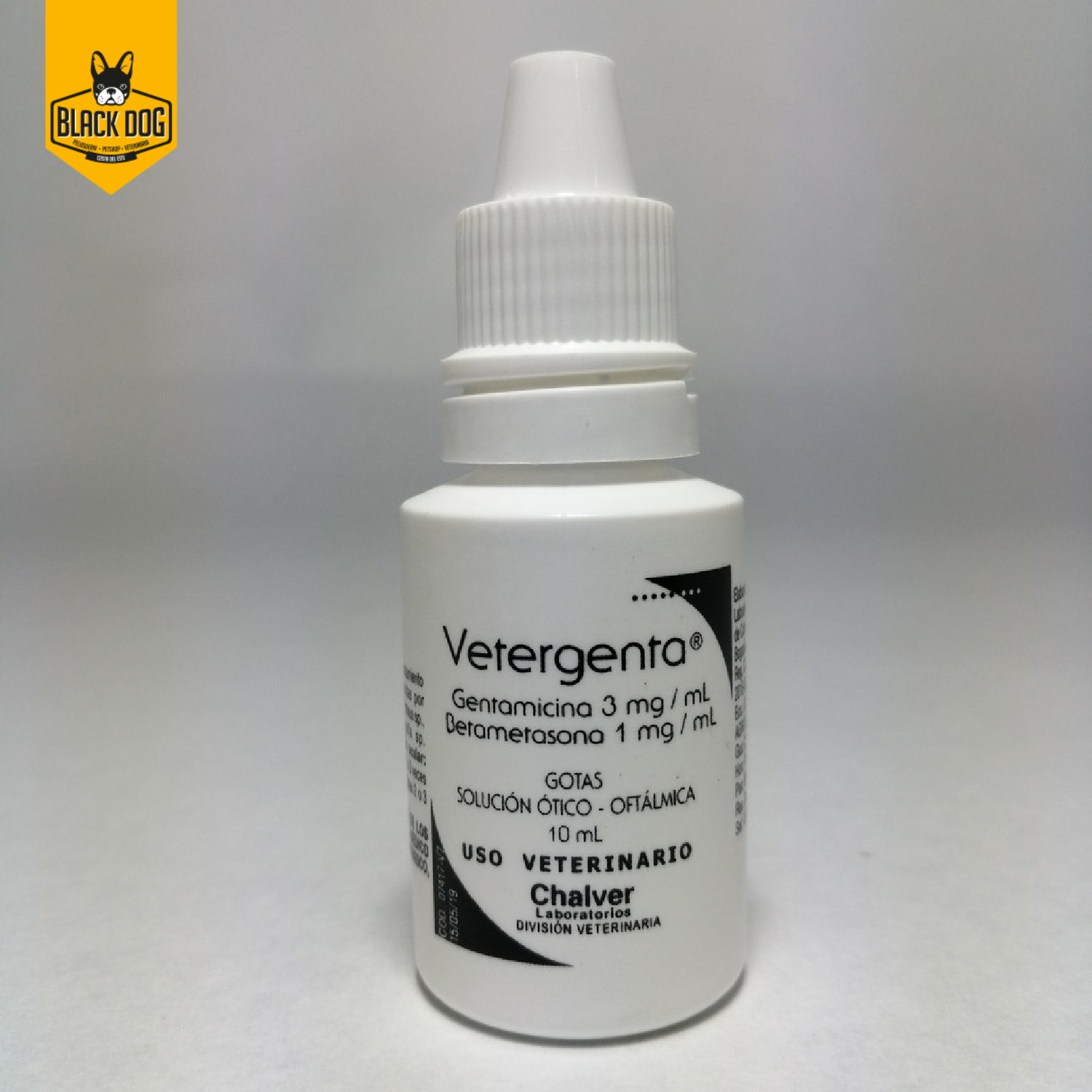 VETERGENTA | Gentamicina - Betametasona | Gotas Oticas y Oftálmicas | 10 ml - BlackDogPanama
