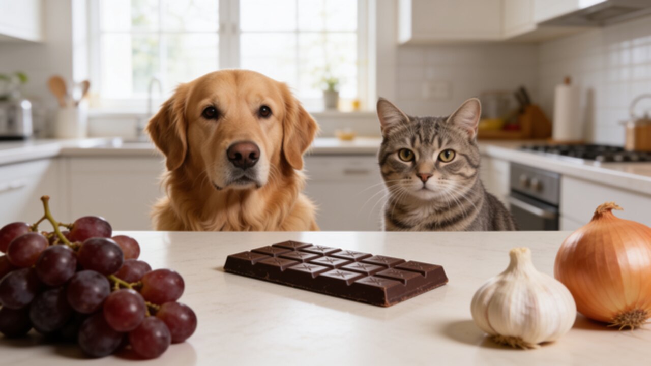 Alimentos prohibidos para perros y gatos: la lista que debes tener en tu cocina