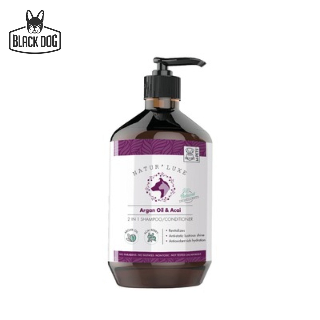NATUR'LUXE  Argan Oil & Acai 2 in 1 Shampoo/Conditioner  - 500 ml