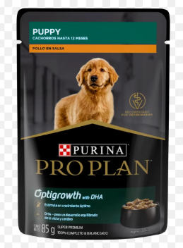 PP PUPPY DOG OPTIGROWTH POLLO EN SALSA  24X85G