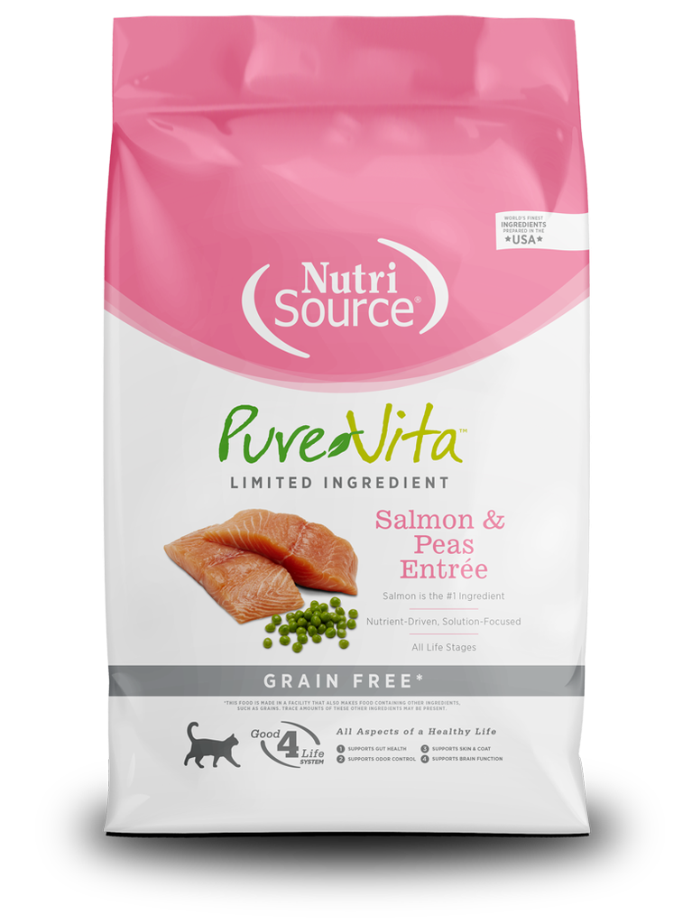 NUTRI SALMON & PEAS ENTREE CAT 4 LB