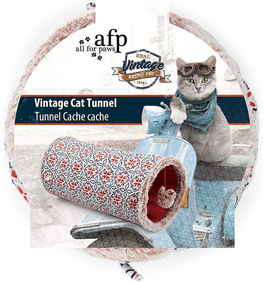 Vintage-Cat Tunnel Orange 48cm