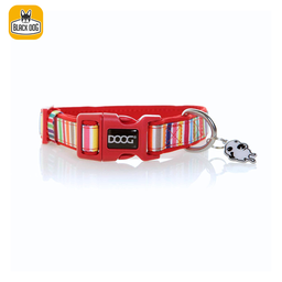 [COLMCS-S] DOOG COLLAR MULTI COLOUR STRIPPED SMALL