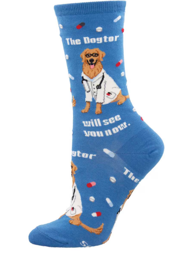 [WNC2580-BLU] THE DOGTOR IS IN - BLUE - 9-11