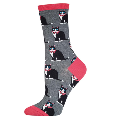 [WNC479-HEG] TUXEDO CATS - GRAY HEATHER - 9-11