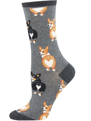 [WNC1595-CHH] CORGI BUTT - CHARCOAL HEATHER - 9-11