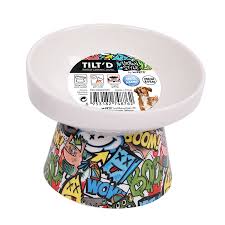 [20501699] URBANSTYLE TILT'D Raised Ceramic Bowl  Multicolour - L