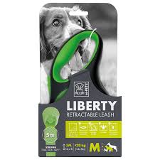 [10824499] LIBERTY Dog Retractable Leash Blue - M / Green