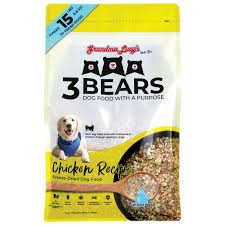 [61001-3] 3 Bears Chicken Dog Food - 3lb