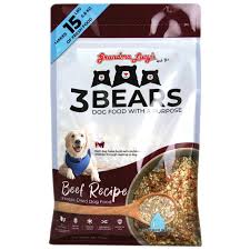 [61023-5] 3 Bears Beef Dog Food - 3lb